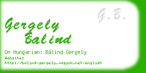 gergely balind business card