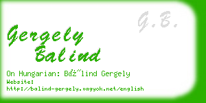 gergely balind business card